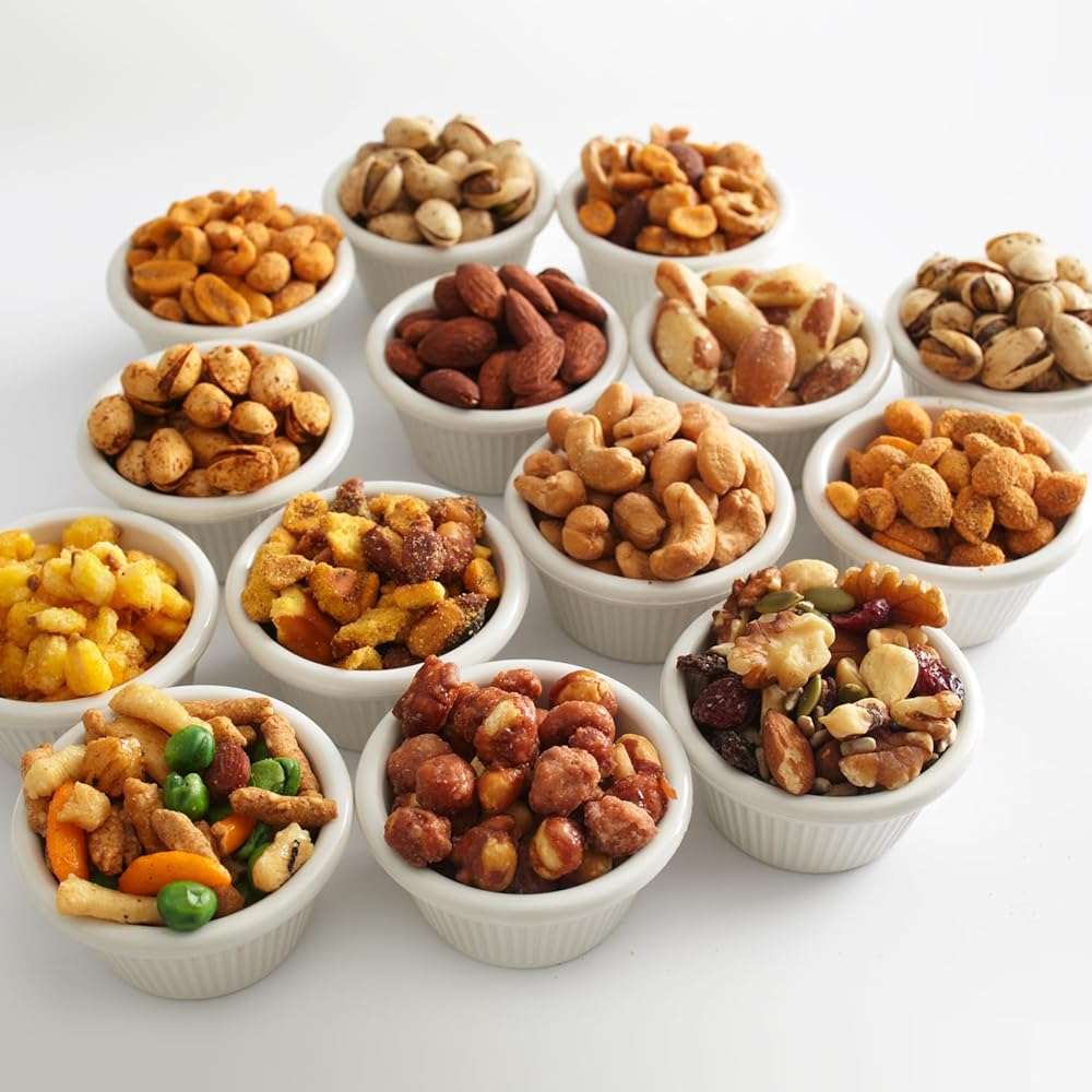 Nut Gift Basket | Healthy Gift of Assorted Nuts in Reusable Wood Crate | Large Variety Tray with Unique Flavors |Fathers Day, Parties, Holidays, Birthday, Sympathy, Office, Thank You, Him, Her | Bonnie & Pop - Image 7