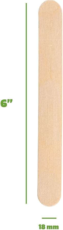 Gusto [1000 Count] Jumbo 6 Inch Wooden Multi-Purpose Popsicle Sticks, Craft Sticks for ICES, Ice Cream, Waxing, Tongue Depressor Wood Sticks -(Formerly Comfy Package) - Image 3