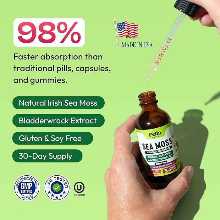 Pella Nutrition Sea Moss Drops with Bladderwrack – 4X Faster Absorption Than Irish Sea Moss Gel Superfood, Gummies, and Capsules – Digestive & Immune Support Supplement (Strawberry Lime, 60mL) - Image 3