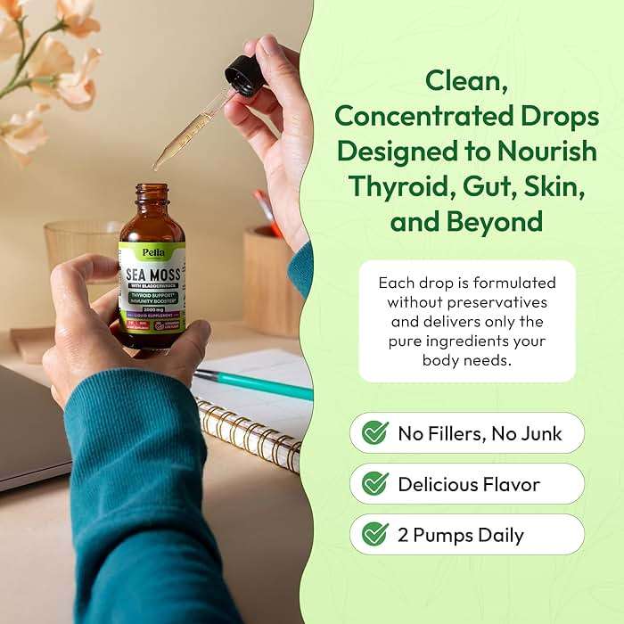 Pella Nutrition Sea Moss Drops with Bladderwrack – 4X Faster Absorption Than Irish Sea Moss Gel Superfood, Gummies, and Capsules – Digestive & Immune Support Supplement (Strawberry Lime, 60mL) - Image 6