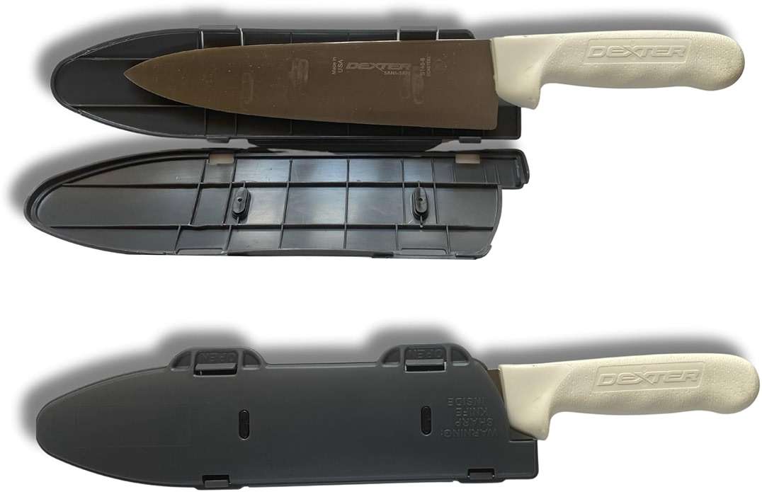 Agilux Blade Guard Knife Blade Protector Made in USA Safe Storage and Transport for Kitchen Knives Protects Edges in Drawers Travel Camping RV, Dishwasher Safe, Grey (10in) - Image 2