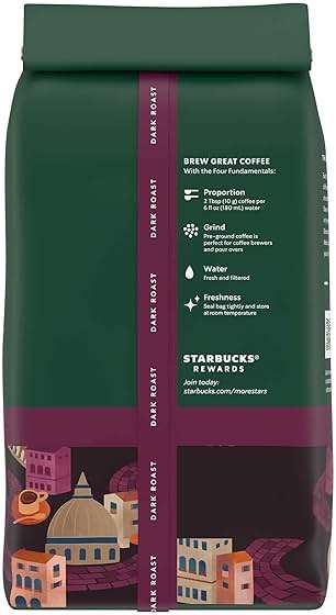 Starbucks Ground Coffee, Dark Roast Coffee, Italian Roast, 100% Arabica, 1 bag (18 oz) - Image 7