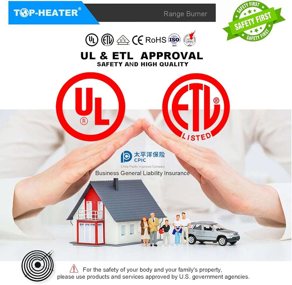TOP-HEATER MP21YA Electric Stove Burner Replacement - 8 Inch 2100W Range Burner Element for Whirlpool, KitchenAid, Norge - Upgraded 234000 Surface Element Unit (1 Pack) - Image 6