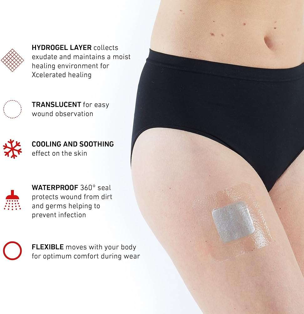 Neo G Opti-Heal Hydration Multi Purpose Dressing - Hydrogel Wound Dressing Pads for Advanced Wound Management - Ulcer Dressing, Bed Sore Bandages, Diabetic Wound, Burn Dressing Gel 4 x 4-4 Pcs - Image 2