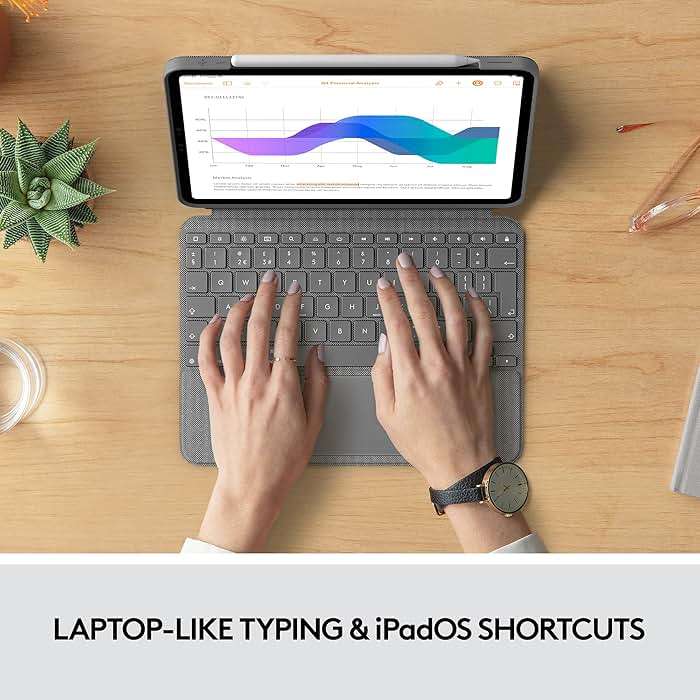 Logitech Combo Touch iPad Pro 11-inch (1st, 2nd, 3rd, 4th gen - 2018, 2020, 2021, 2022) Keyboard Case - Detachable Backlit Keyboard, Click-Anywhere Trackpad - Oxford Gray; USA Layout - Image 10