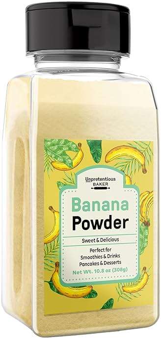 Unpretentious Banana Powder (2 Cups), Great in Smoothies, Pancakes, and Desserts, Reusable Container (10.88 Ounce) - Image 1