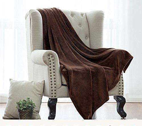 50x60 Throw Blankets, Ultra Soft Hypoallergenic Fleece Fall Throw Blanket for Livingroom, Couch, Chair, Bed, Brown - Image 7