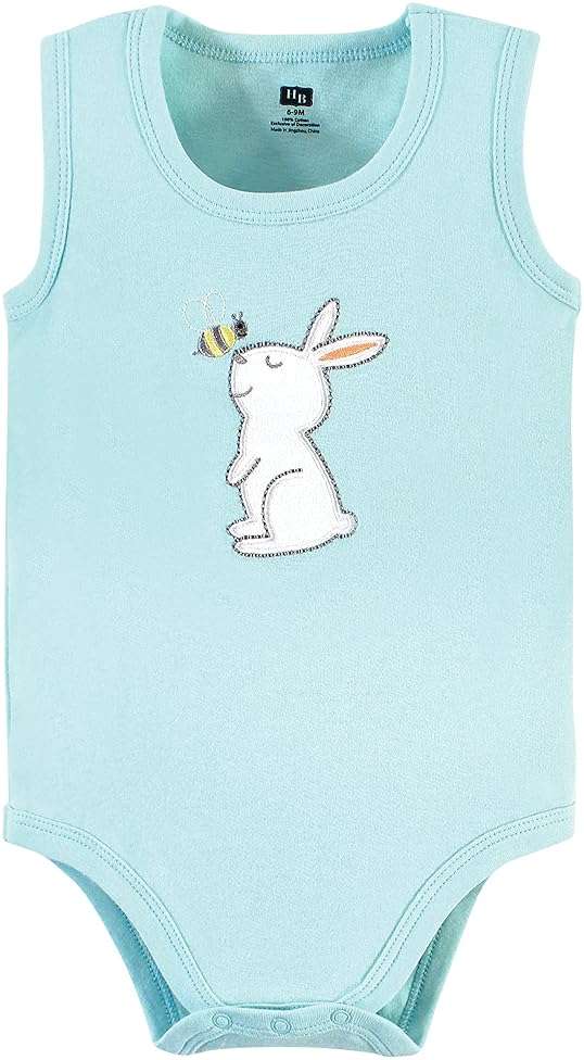 Hudson Baby Unisex Baby Cotton Sleeveless Bodysuits - Image 2