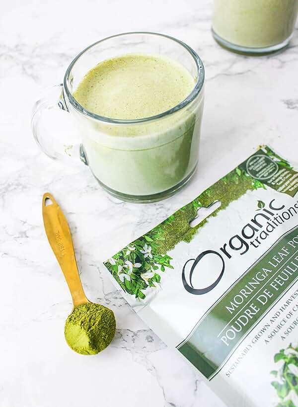 Organic Traditions Moringa Powder Organic, Green Superfood for Smoothies with Moringa Leaves, Rich in Natural Vitamins and Minerals, Traditionally Used for Daily Well Being, Vegan Non-GMO, 200g / 7oz - Image 3