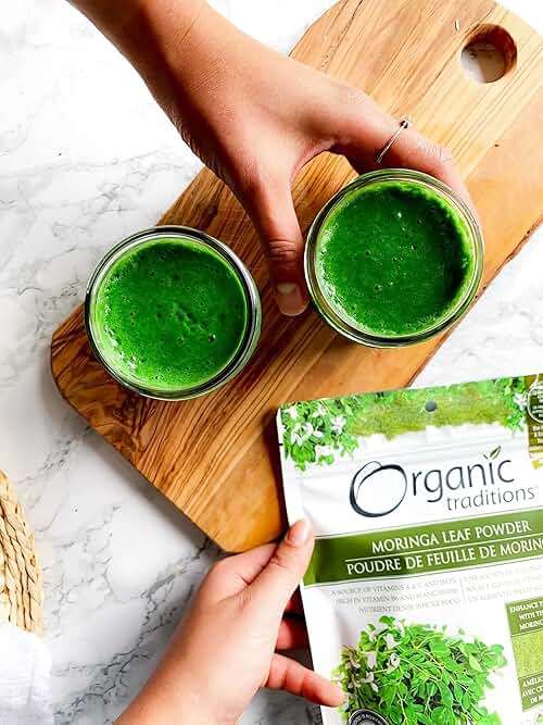 Organic Traditions Moringa Powder Organic, Green Superfood for Smoothies with Moringa Leaves, Rich in Natural Vitamins and Minerals, Traditionally Used for Daily Well Being, Vegan Non-GMO, 200g / 7oz - Image 4