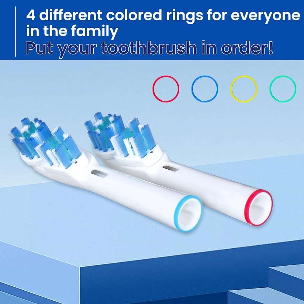Replacement Brush Heads Compatible with Oral B- Double Clean Design, Double Clean Brush Heads, Compatible with Braun Oral-B Dual Clean Electric Toothbrush - Pack of 4 - Image 9