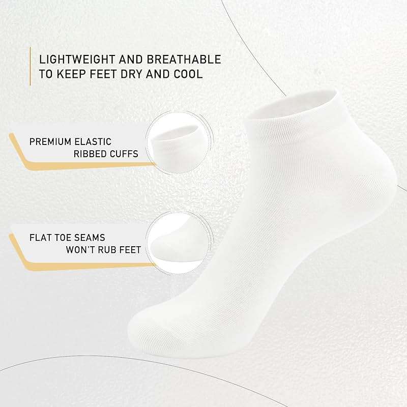 SERISIMPLE Women Viscose Bamboo Ankle Socks Low Cut Thin Sock Lightweight Pastal Color Soft Sock 5 Pairs - Image 2