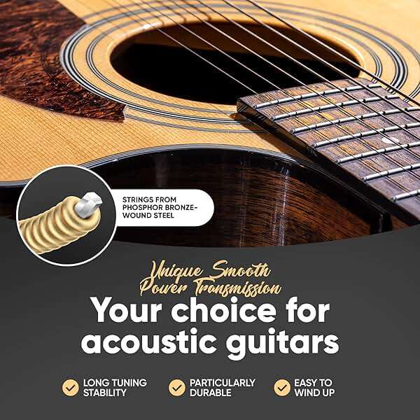 HAVENDI® Acoustic Guitar Strings Phosphor Bronze Coating I Premium Brilliant Sound Quality I Includes 3 Picks - Image 5