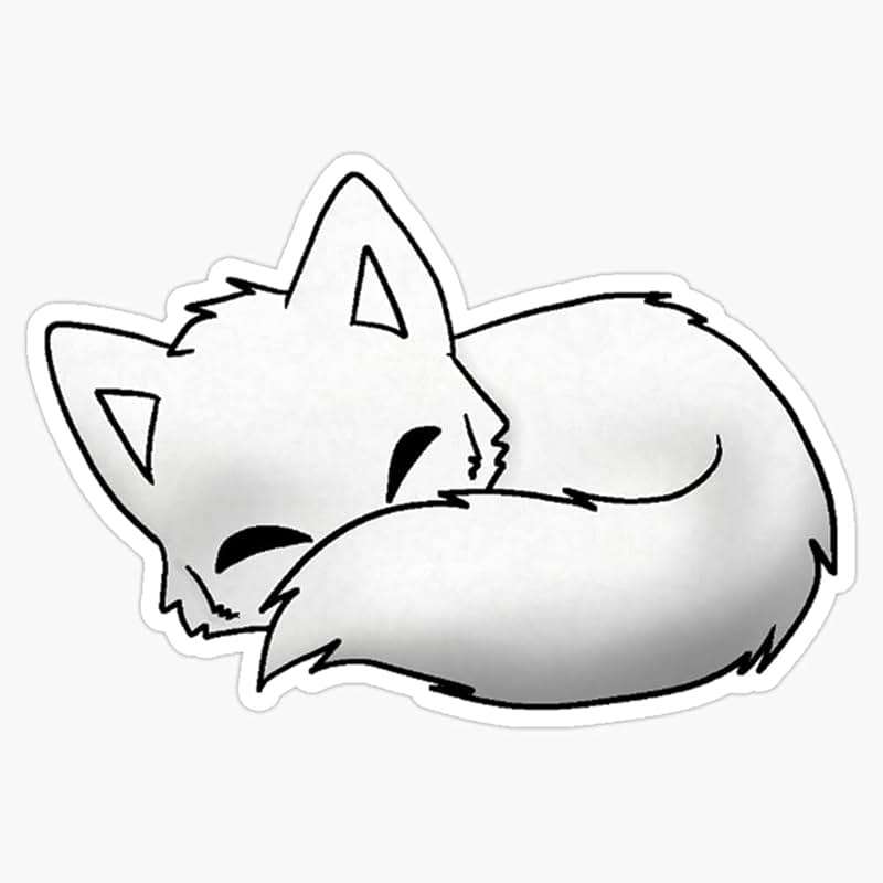 Magnet Cute Arctic Fox Magnet Bumper Sticker Car Magnet Flexible Reuseable Magnetic Vinyl 5" - Image 1
