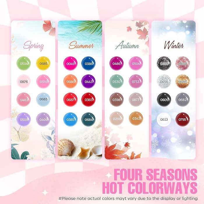 MEFA Gel Nail Polish Kit with U V Light, 32 Colors All Seasons Soak Off Gel Polish Nail Set with Matte/Glossy Glitter Base Top Coat Manicure Tools Nails DIY Decorations Gifts for Women - Image 2
