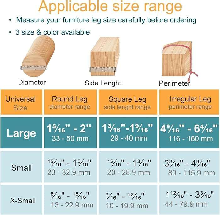 32 Pcs Chair Leg Floor Protectors - Silicone Felt Pads, Scratch-Proof & Noise-Free, Easy Smooth Moving, Large Size (Fits Round Chair Legs: 1-5/16" to 2" Diameter)​ - Image 3