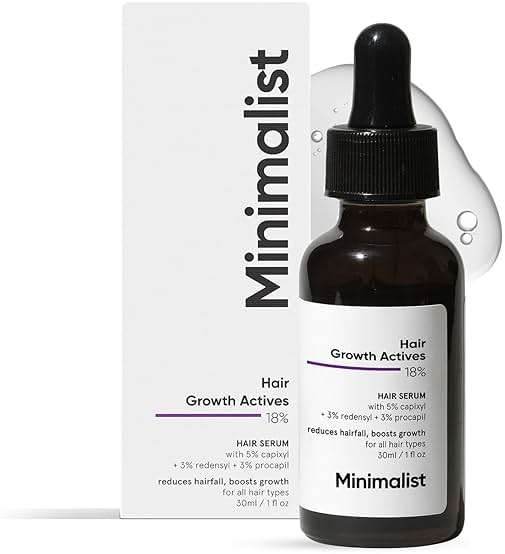 Minimalist Hair Density Serum 18% | Hair Growth Serum With Procapil, Capixyl, Redensyl, Anagain & Baicapil For Hair Fall Control | Women & Men | 30 ml | 18% - Image 1