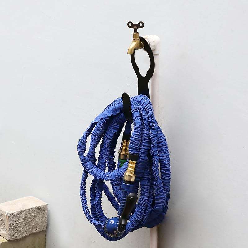 UNCO- Small Garden Hose Holder, Metal, Fit 50’ of 5/8” Expandable Hose, Garden Hose Hanger, Water Hose Holder, Water Hose Holders for Outside, Portable Hose Holder, Hanging Hose Holder - Image 2