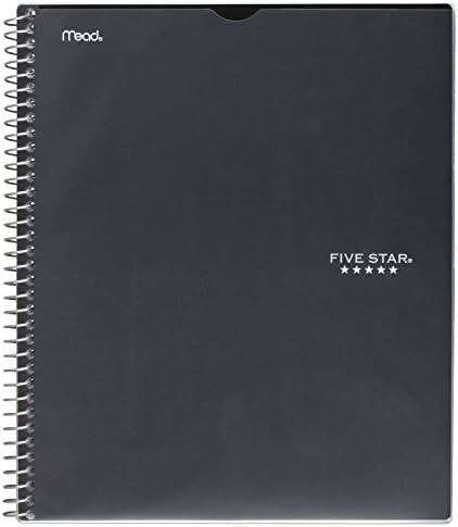 Five Star Interactive Notetaking Spiral Notebooks, 3 Pack, 1 Subject, College Ruled Paper, 11" x 8-1/2", 100 Sheets, Customizable Cover, Black, Green, Purple (820041-ECM) - Image 7