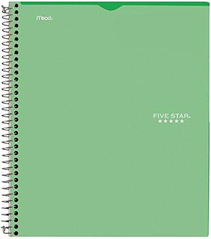 Five Star Interactive Notetaking Spiral Notebooks, 3 Pack, 1 Subject, College Ruled Paper, 11" x 8-1/2", 100 Sheets, Customizable Cover, Black, Green, Purple (820041-ECM) - Image 8