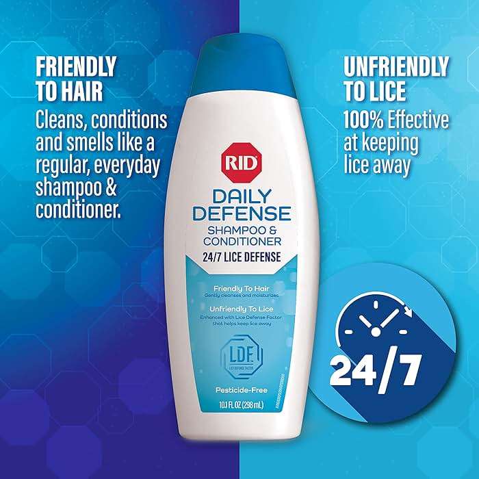 RID Daily Defense Lice Shampoo & Conditioner, Used Daily Provides 24/7 Defense Against Head Lice, 100% Effective, 10.1 Ounce - Image 3