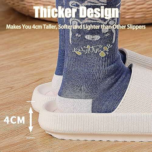 rosyclo Cloud Slippers for Women and Men, Pillow House Slippers Shower Shoes Indoor Slides Bathroom Sandals, Ultimate Comfort, Lightweight, Thick Sole, Non-Slip, Easy to Clean - Image 5