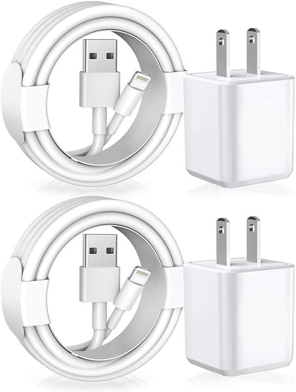 [Apple MFi Certified] iPhone Charger, 2Pack Lightning Cable Apple Charging Cords &Fast Quick USB Wall Charger Travel Block Plug Adapter for iPhone 14/13/12/11 Pro/11/X/XS MAX/XR/8/7/6s/6 Plus/AirPods - Image 1