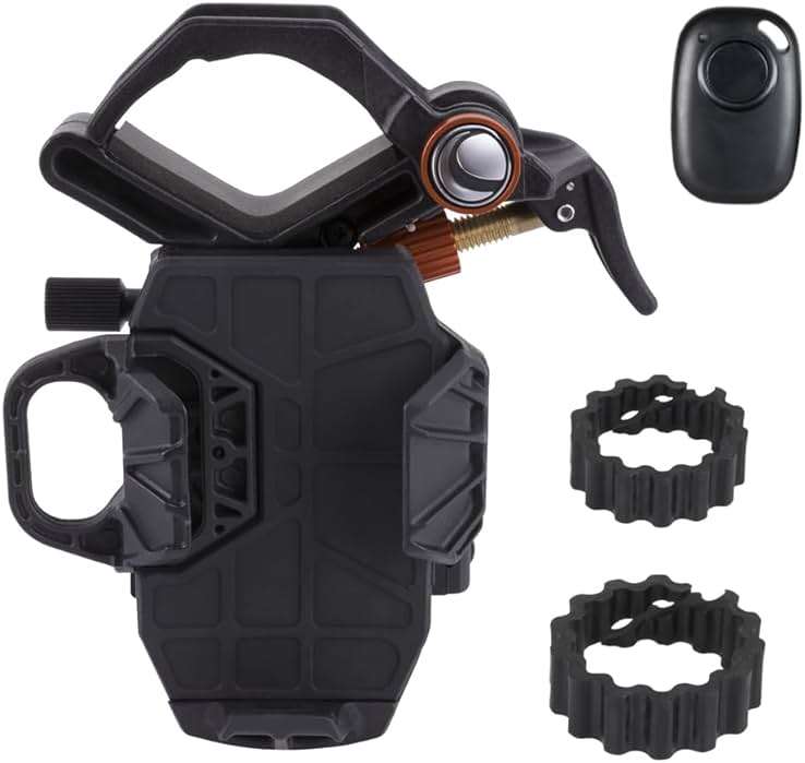 Celestron – NexYZ DX – Universal Smartphone Adapter for Telescope, Binoculars & Spotting Scopes – 3-Axis Precision Alignment – Capture Images & Video Through Your Optics – Includes Bluetooth Remote - Image 1