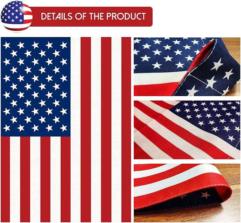 2 Pack American Flag Garden Flags, 12” x 18” Double-Sided Patriotic Garden Flag Vibrant Color, Memorial Day 4th Of July Banner Outdoor Decor Yard Sign - Image 5