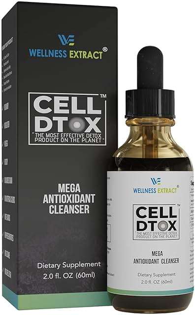 WELLNESS EXTRACT Cell Dtox - Humic, Fulvic Acid & Zeolite, Electrolyte Alkaline Water Mineral Drops with Zero Sugar, Powerful Antioxidant Supplement 2 oz - Image 1