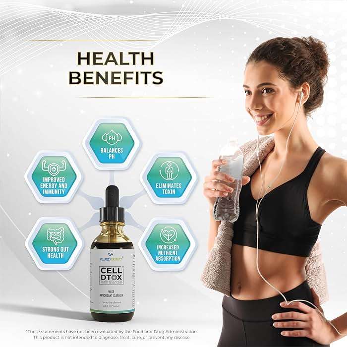 WELLNESS EXTRACT Cell Dtox - Humic, Fulvic Acid & Zeolite, Electrolyte Alkaline Water Mineral Drops with Zero Sugar, Powerful Antioxidant Supplement 2 oz - Image 4