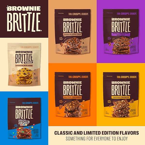 Brownie Brittle – Original Chocolate Chip Thin and Crispy Sweet Snacks (Pack of 20, 1 oz), Rich Gourmet Brownie Bites Dessert - Image 6