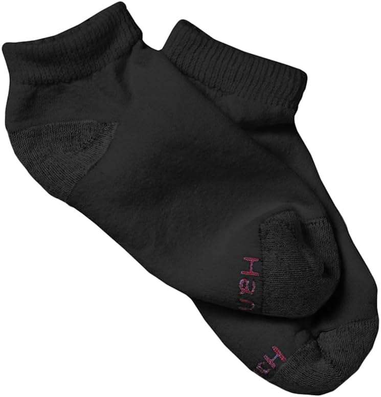 Hanes womens 10-pair Value Pack Low Cut athletic socks, Black, 8 12 US - Image 1