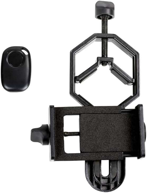 Celestron – Smartphone Adapter and Bluetooth Remote for Telescope, Binoculars & Spotting Scopes – Capture Images & Video Through Your Optics – Simple, Durable, Metal Body - Compact and Travel-friendly - Image 1