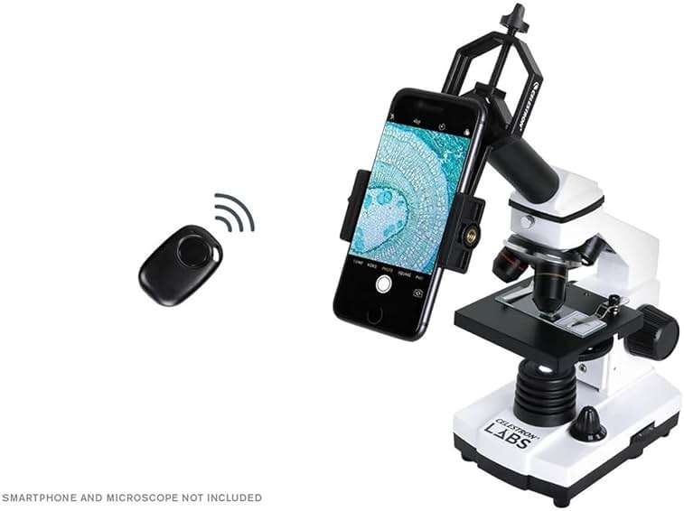 Celestron – Smartphone Adapter and Bluetooth Remote for Telescope, Binoculars & Spotting Scopes – Capture Images & Video Through Your Optics – Simple, Durable, Metal Body - Compact and Travel-friendly - Image 4