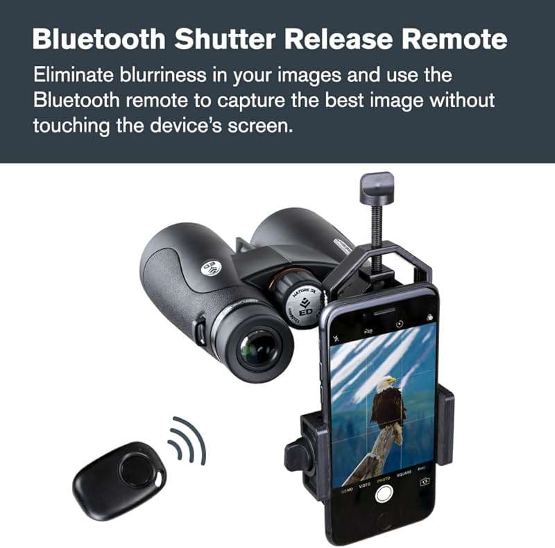 Celestron – Smartphone Adapter and Bluetooth Remote for Telescope, Binoculars & Spotting Scopes – Capture Images & Video Through Your Optics – Simple, Durable, Metal Body - Compact and Travel-friendly - Image 5