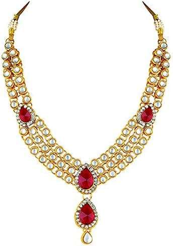 Aheli Traditional Kundan Long Necklace Bharatanatyam jewellery set with Earring Maang Tikka Gift for Women - Image 5