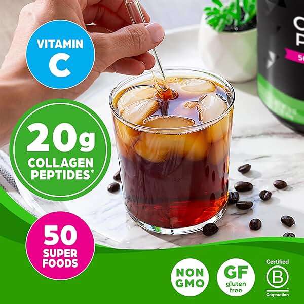 Orgain Hydrolyzed Collagen Powder + 50 Organic Superfoods For Women & Men, 20g Grass Fed Collagen with Vitamin C, Unflavored - Hair, Skin, Nail, & Joint Support Supplement, Non-GMO, Type I & III, 1lb - Image 3
