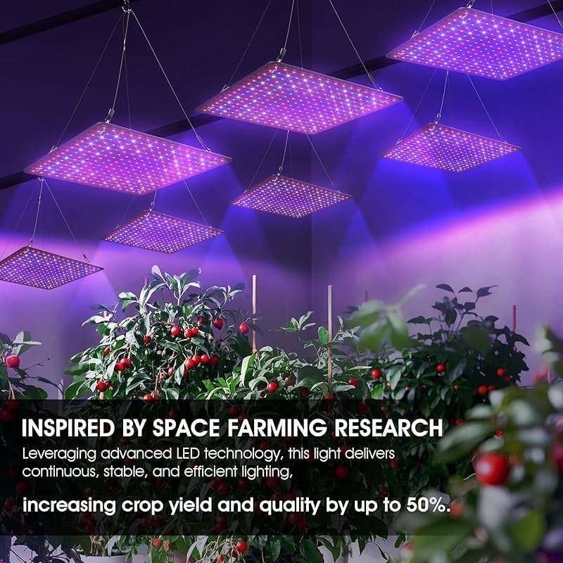 Uallhome 2 Pack LED Grow Light Panel 200W Lamp for Indoor Plants, Full Spectrum with White Blue Red UV IR LEDs for 4x4ft Coverage Grow Tent Greenhouse Veg and Bloom Seedlings Hydroponics - Image 4