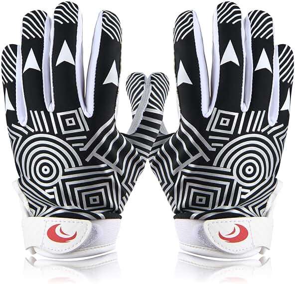 SPOMAT Youth Football Gloves Kids Silicone Grip Receiver Gloves with Super Stick Ability for Best Game Experience - Image 2