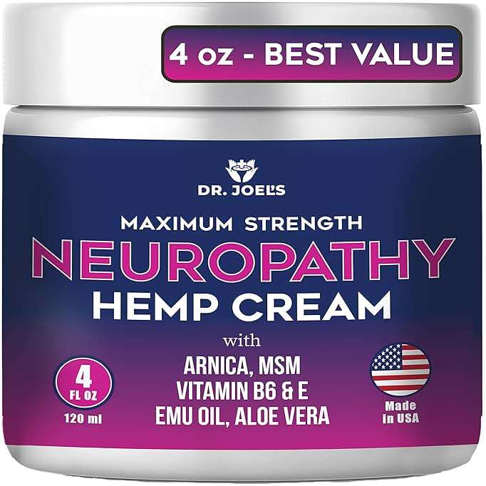 Dr. JOEL'S Neuropathy Nerve Relief Cream - Organic Neuropathy Support Cream for Feet, Hands, Legs and Toes - 4 OZ Value Pack- Made in USA - Image 1