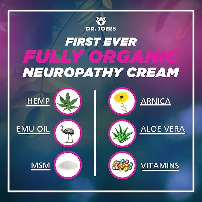 Dr. JOEL'S Neuropathy Nerve Relief Cream - Organic Neuropathy Support Cream for Feet, Hands, Legs and Toes - 4 OZ Value Pack- Made in USA - Image 2