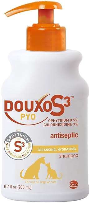 Douxo S3 PYO Medicated Dog Shampoo with 3% Chlorhexidine for Dogs – Antibacterial & Antiseptic Yeast Infection Treatment For Dogs & Cats, Clinically Proven, 6.7 fl oz - Image 1