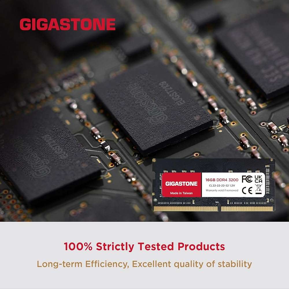 【DDR4 RAM Laptop Only】 GIGASTONE 32GB Kit (2x16GB) DDR4 3200MHz (2933MHz or 2666MHz) PC4-25600 (PC4-23400, 21300) CL22 1.2V SODIMM 260 Pin Unbuffered Non ECC High Performance Notebook Memory Upgrade - Image 5