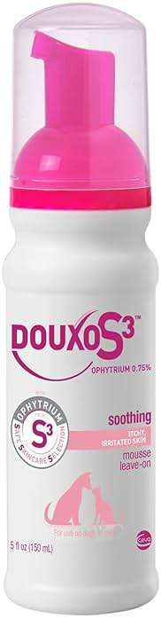 Douxo S3 Calm Itch Soothing Mousse for Dogs & Cats – Soothing Dog Skin Allergy and Itch Relief for Dogs, Helps Support Itchy, Irritated or Allergic Skin, 5 fl oz - Image 1