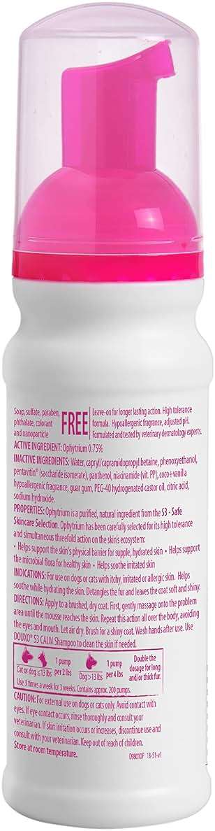Douxo S3 Calm Itch Soothing Mousse for Dogs & Cats – Soothing Dog Skin Allergy and Itch Relief for Dogs, Helps Support Itchy, Irritated or Allergic Skin, 5 fl oz - Image 2