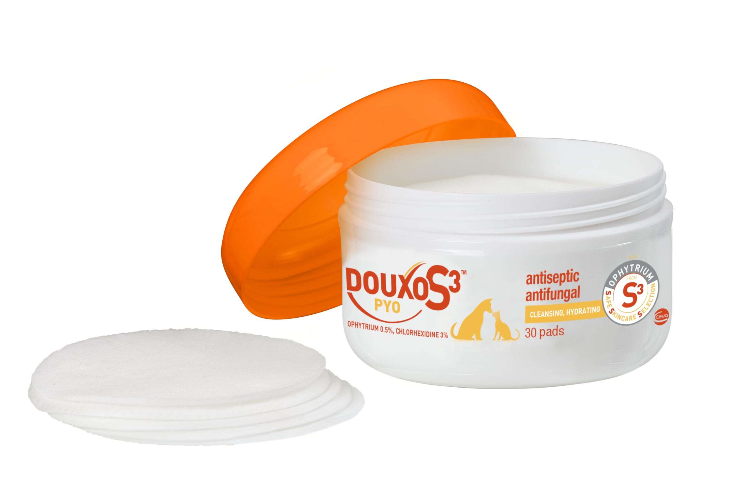 Douxo S3 PYO Pads, 3% Chlorhexidine Wipes for Dogs and Cats, Antiseptic Dog Wipes For Bacterial or Yeast Skin Infections, 0.5% Ophytrium Clinically Proven, 30 Pads - Image 4