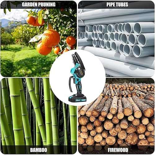 Saker Mini Chainsaw,Portable Electric Chainsaws Cordless,Handheld Chain Saw Pruning Shears Chain Saws for Tree Branches,Courtyard,Household and Garden,Father Day Gift for Men Dad Husband Women - Image 9