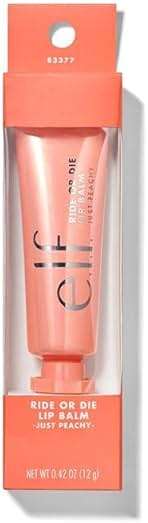 e.l.f. Ride or Die Lip Balm, Ultra-Hydrating Tinted Lip Balm, Infused with Jojoba Oil, Sheer Finish, Just Peachy, 0.42 Oz (12g) - Image 2