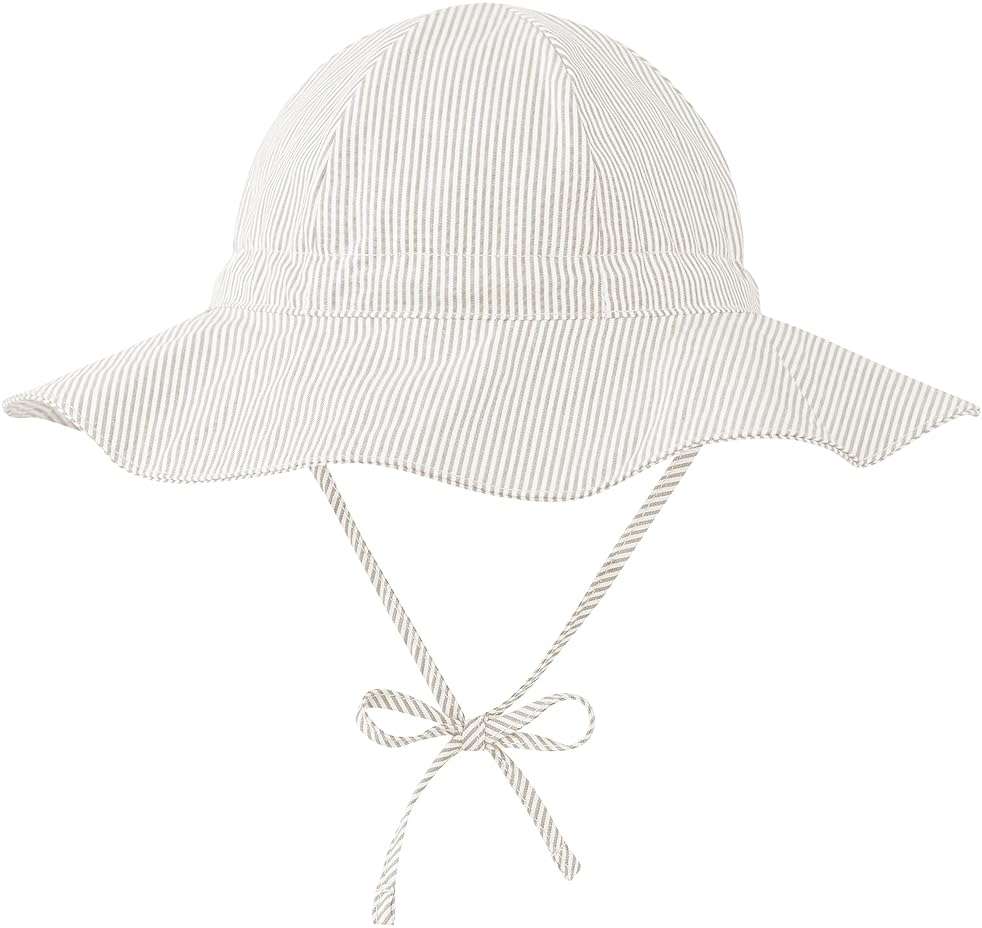 Zando UPF 50+ Baby Sun Hat for Baby Girl Boy 0-4T - Wide Brim Toddler Bucket Hat Adjustable Strap Infant Hats for Outdoor - Image 1